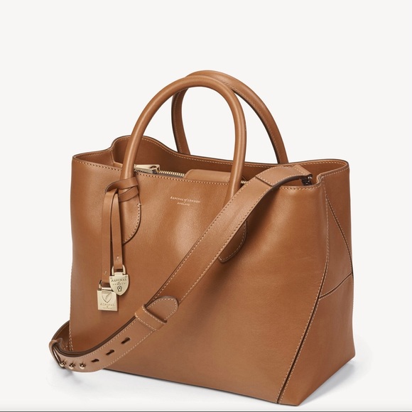 Aspinal of London Midi Tote Smooth Leather - Picture 2 of 8
